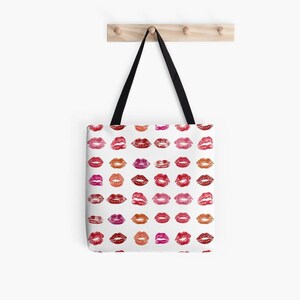 Cute Tote Bags | Lipstick Kisses