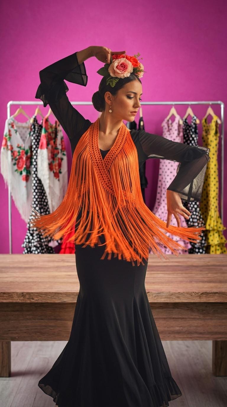 フラメンコドレス ワンピースショール付き Flamenco shawl - Etsy 日本