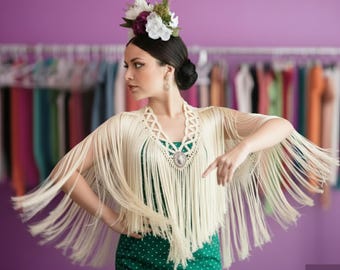 Handmade Flamenco Neckline Fringes