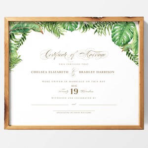 DRUCKBAR | Individuelle Heiratsurkunde, Digitale Datei, Hochzeitsgeschenk, Andenken, Hochzeitsgeschenk, Quäker Zertifikat