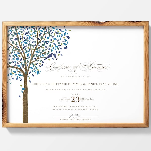 Quaker Marriage Certificate - Etsy