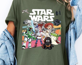 Disney Woody and Friends Star Wars Shirt, Toy Story Star Wars T-Shirt, Galaxy's Edge Shirt, Disney Woody Jessie Buzz Lightyear Tee