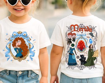 Camiseta de la Princesa Mérida de Disney, camiseta de la Princesa Mérida de Disney, sudadera de viaje para niñas de Disney, camiseta de la Princesa Mérida de Disney, camiseta de viaje para niñas de Disney