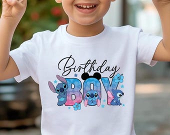 Stitch Birthday Boy Shirt, Disney Birthday Boy T-Shirt, Stitch Birthday Boy Tee, Disneyland Birthday Party Gift, Stitch Toddler Birthday Tee