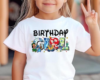 Stitch Birthday Girl Shirt, Disney Birthday Girl T-Shirt, Stitch Birthday Girl Tee, Disney Birthday Party Gift, Stitch Toddler Birthday Tee