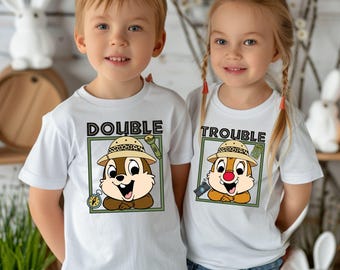 Camiseta Disney Chip y Dale Double Trouble Safari, camiseta a juego Double Trouble, camiseta Disney Safari, camiseta Chip y Dale, camiseta Animal Kingdom