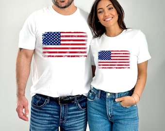 USA Shirt - American Flag Tee - 4th of July T-Shirt – American Flag Independence Day Graphic Tee – USA Freedom Shirt for Men & Women