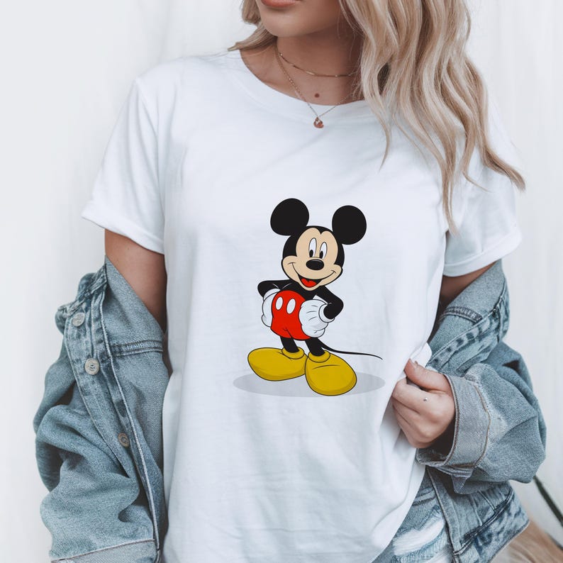 Disney Mickey & Friends Mickey Mouse Vintage Portrait Shirt, Mickey Minnie Donald Daisy Classic Pose Shirt, Disneyland Family Matching Shirt image 7