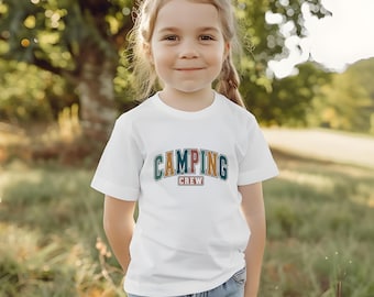 Camiseta de acampada - Camiseta de equipo de acampada - Camiseta de modo acampada para mujeres, niños pequeños y niños - Conjunto de acampada para mujeres y hombres - Camiseta de fogata