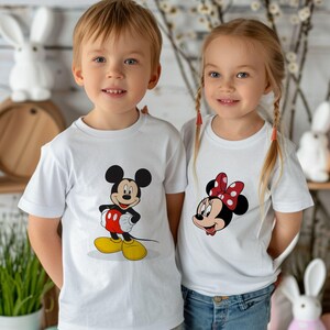 Disney Mickey & Friends Mickey Mouse Vintage Portrait Shirt, Mickey Minnie Donald Daisy Classic Pose Shirt, Disneyland Family Matching Shirt image 4