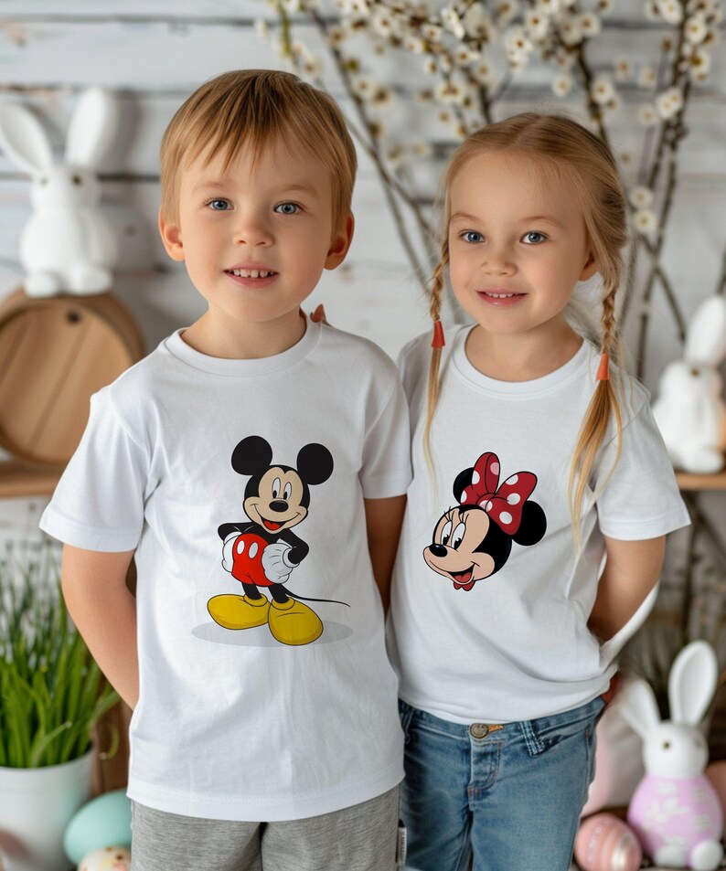 Disney Mickey & Friends Mickey Mouse Vintage Portrait Shirt, Mickey Minnie Donald Daisy Classic Pose Shirt, Disneyland Family Matching Shirt image 4