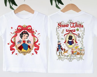 Camiseta de Blancanieves de la Princesa Disney, camiseta de Blancanieves y los Siete Enanitos de Disney, sudadera de viaje para niñas de Disney, camiseta de Blancanieves de la Princesa Apple de Disney