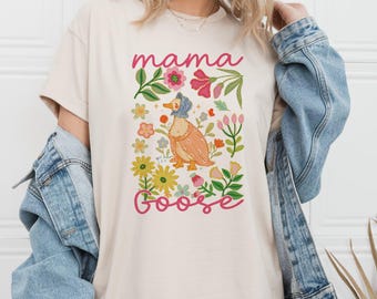 Camiseta Floral de Mamá Ganso: Regalo para el Día de la Madre, Mamá Gallina, Divertida Camiseta de Mamá Ganso, Camiseta para el Día de la Madre, Regalo para Mamá