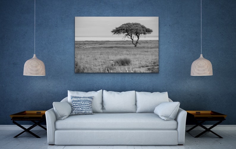 Black and White Tree Print African Landscape Photography Print Tree Wall Art Tree Wall Art African Landscape Art Landscape Print