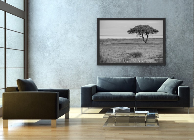 Black and White Tree Print African Landscape Photography Print Tree Wall Art Tree Wall Art African Landscape Art Landscape Print