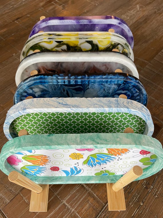 Handcrafted Trinket/ dresser dish, resin
