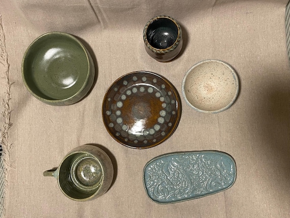 Warm toned ceramic pieces