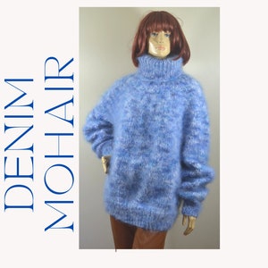 Denim Mohair Pullover unisex L