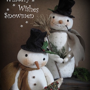 PDF DOWNLOAD DIY Wintery Wishes Snowman Pattern by cheswickcompany