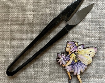 LAST ONE - 18th Century Reproduction Thread Snips and Fairy Needle Minder by cheswickcompany