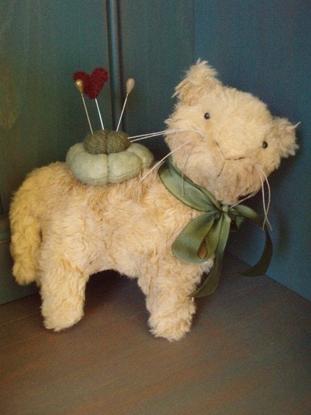 Primitive Leaping Cat Pattern PDF DOWNLOAD DIY Primitive Folk Art Kitty Cat Pinkeeps Pattern by ...