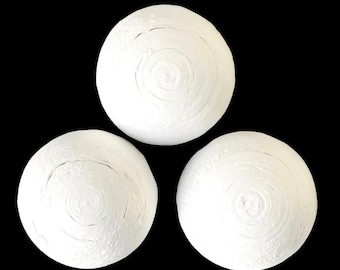 Spun Cotton Half Ball Mushroom Cap - Set of 3 -  by cheswickcompany