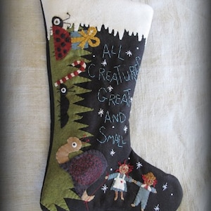 PDF DOWNLOAD DIY All Creatures Great and Small Christmas Stocking Pattern by cheswickcompany