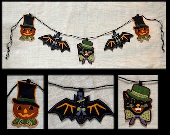 DIY PDF Digital PATTERN - Hot Tin Roof Halloween Garland by cheswickcompany