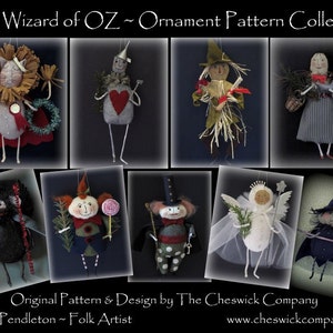 DIY PATTERN - "Wizard of Oz Ornaments" - all 9 ornaments by cheswickcompany