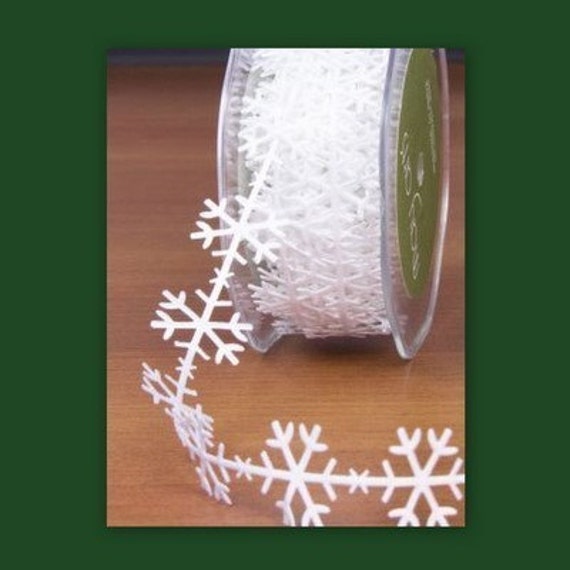 Snowflake White Ribbon Trim Etsy