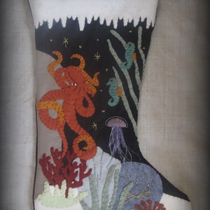 DIY KIT or PATTERN - My Octopus Stocking Christmas Stocking by cheswickcompany