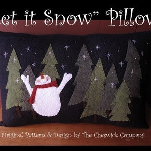 PDF DOWNLOAD DIY - Let it Snow Pillow Pattern by cheswickcompany