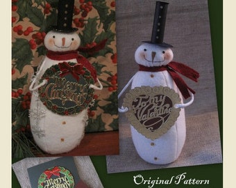 PDF DOWNLOAD DIY - Winter's Day Snowman Pattern by cheswickcompany