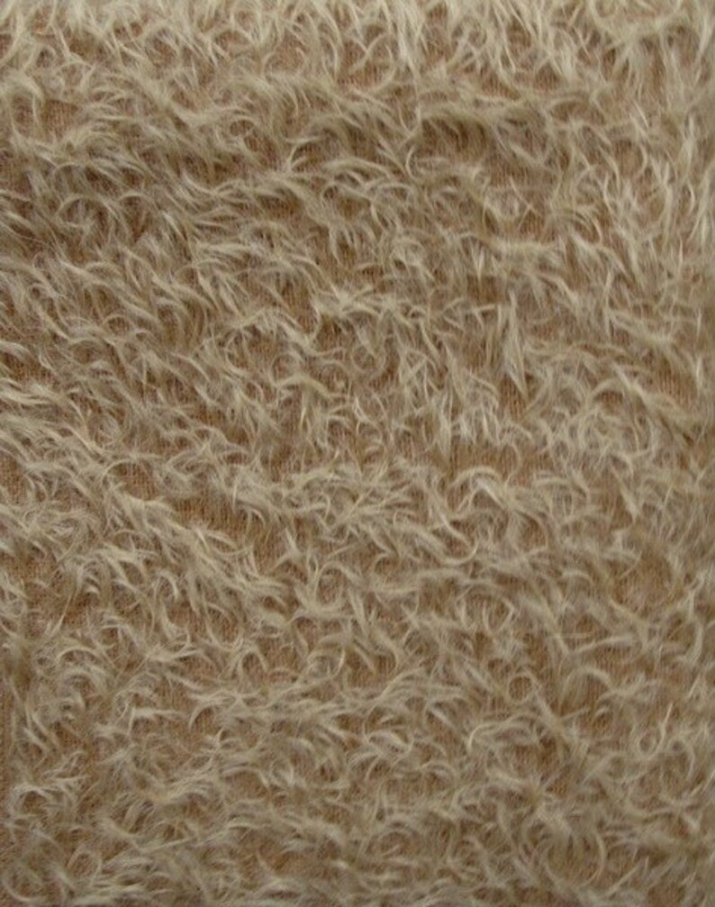 18 X 22 Antique Gold Mohair Fabric Square Ultra Sparse Etsy