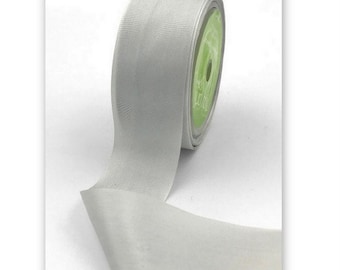2 yds PALE GRAY Silk Ribbon 1.25 inches wide   cheswickcompany