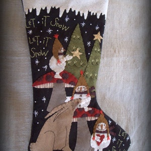 DIY KIT - Let it Snow Christmas Stocking by cheswickcompany