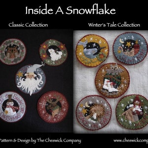 PDF DOWNLOAD DIY Pattern Packet - "Inside a Snowflake Ornaments" - for all 10 ornaments by cheswickcompany
