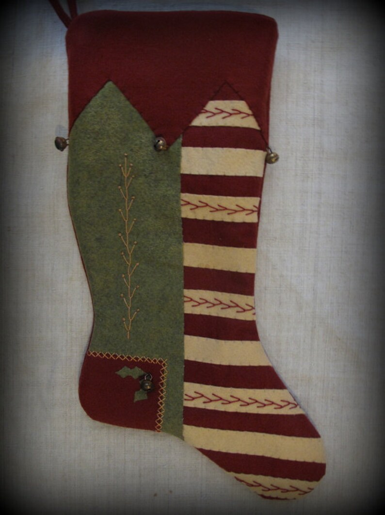 PDF DOWNLOAD DIY Fireside Glow Stocking Pattern Christmas Past Stocking Collection by cheswickcompany image 1