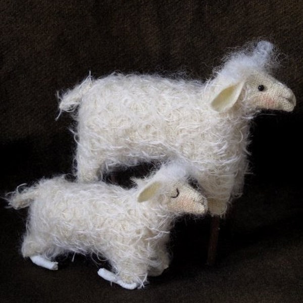 DIY PATTERN or KIT - Mama Sheep and Baby Lamb by cheswickcompany