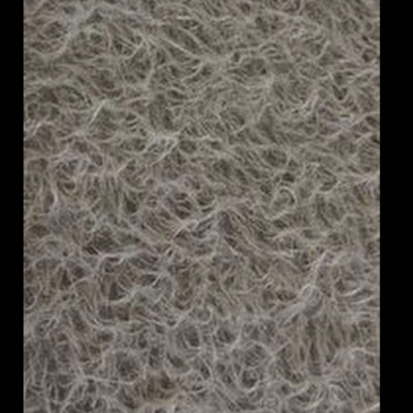 9" x 13.5" PEWTER GREY Mohair Fabric Square  Ultra Sparse  cheswickcompany