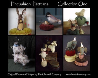 DIY PATTERN - "Pincushions Collection One" -  Includes all 6 pincushions by cheswickcompany