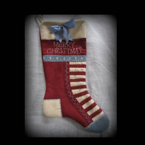 PRINTED Mailable PATTERN DIY Olde Glory Stocking Christmas | Etsy