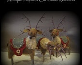 Waiting for the Sleigh Trio of Reindeer PRINTED PATTERN by cheswickcompany