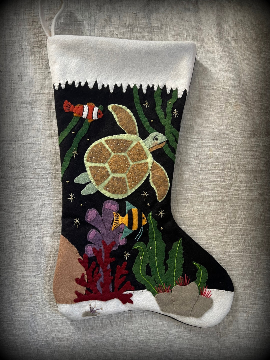 PDF DOWNLOAD DIY Pattern Christmas in the Coral Reef Stocking by ...
