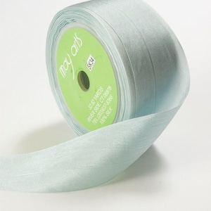 3 yards LIGHT BLUE Silk Ribbon 1.25 inches wide   cheswickcompany