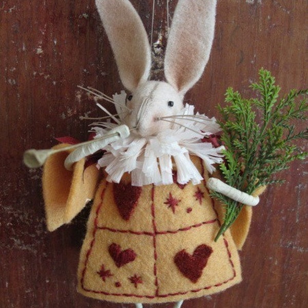 DIY KIT Wit konijnornament Alice in Wonderland van cheswickcompany