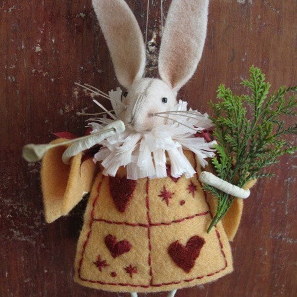 DIY KIT  White Rabbit Ornament  Alice in Wonderland by cheswickcompany