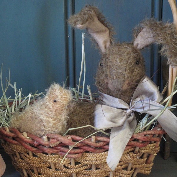 PDF DOWNLOAD DIY Easter Greetings  Bunny and Chick Pattern by cheswickcompany