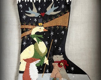 PDF DOWNLOAD DIY Pattern-  A Fairytale Christmas Stocking by cheswickcompany