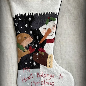 DIY KIT - My Heart Belongs to Christmas Stocking by cheswickcompany